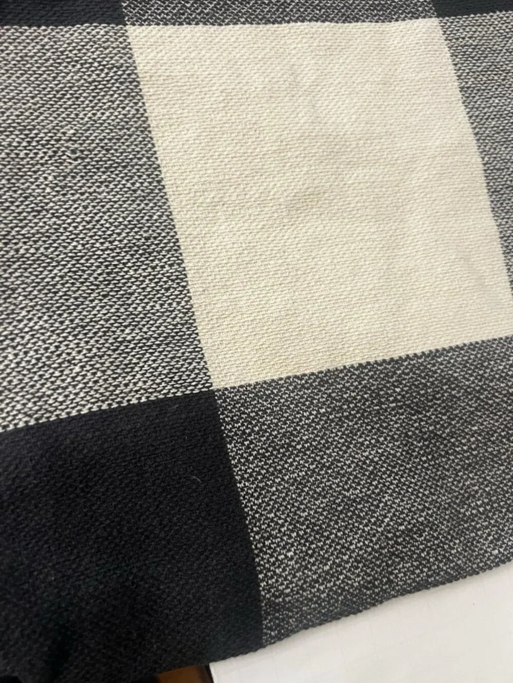 1 Pottery Barn Bryce Euro Buffalo Plaid Pillow Sham Charcoal Ivory